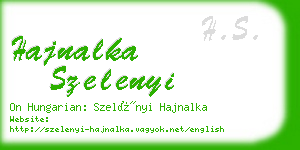 hajnalka szelenyi business card